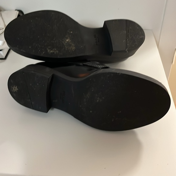 PRADA Spazzolato Logo Platform Leather Loafers size 38 - Picture 5 of 5